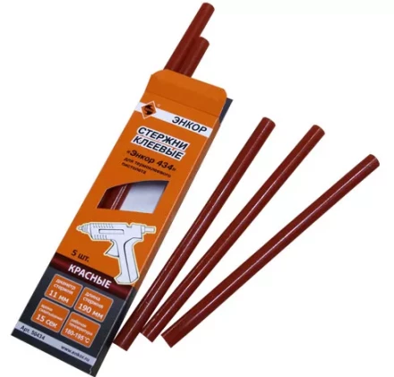 Стержень клеевой 11х190мм ЭНКОР 434 5шт красный 50434 купить в Нягани