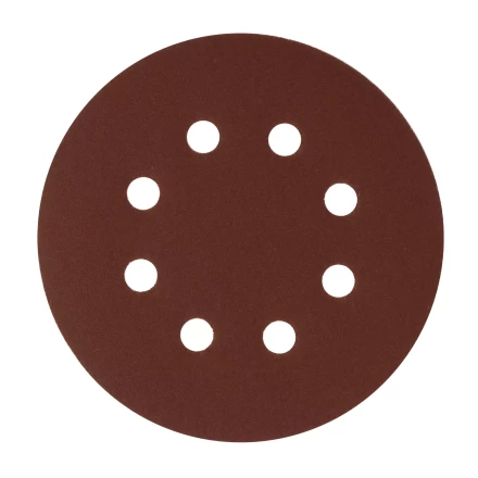 Круг абразивный на ворсовой подложке под &quot;липучку&quot;, перфорированный, P 280, 125 мм, 5 шт Сибртех 738127 купить в Нягани