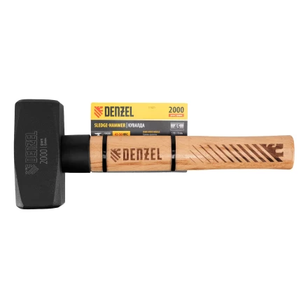 Кувалда, 2000 г Denzel, кованая головка, буковая рукоятка 11021 купить в Нягани
