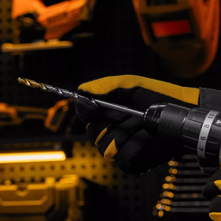 Сверло спиральное по металлу Denzel, 7,5 х 156 мм, Р6М5, Golden Tip, удлиненное, 718259 купить в Нягани