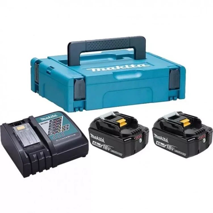 Набор 2 аккумулятора Makita BL 1840B 198310-8, 4 Ач и Зарядное устройство DC 18 RC в MakPac купить в Нягани
