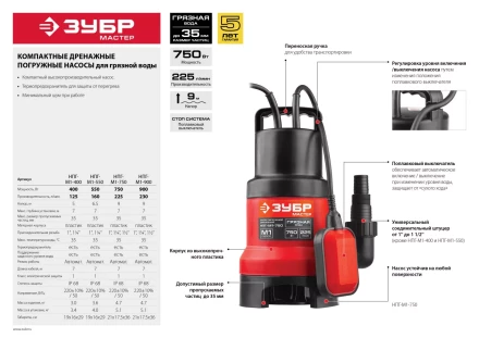 Насос дренажный НПГ-М1-400 серия МАСТЕР купить в Нягани