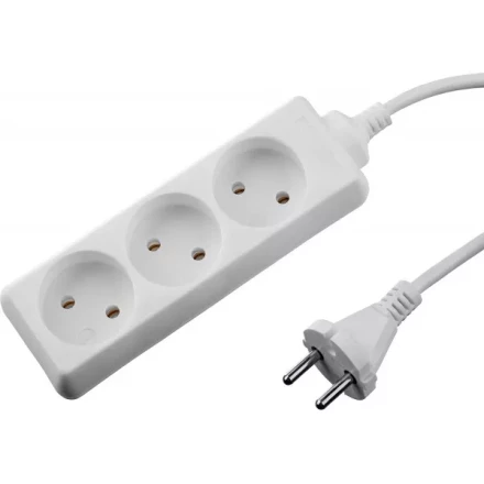 Удлинитель &quot;TOPELECTRO&quot; электрический, ПВС 2х1мм2, 3 гнезда, 3500 Вт, 1.5м, STAYER 55030-1.5 купить в Нягани