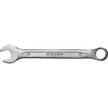 Ключ ЗУБР &quot;МАСТЕР&quot; гаечный комбинированный, Cr-V сталь, хромированный, 19мм 27087-19 купить в Нягани
