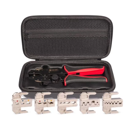 Пресс-клещи КВТ CTD+5 с механизмом быстрой смены матриц: комплект из 5 шт. для опрессовки (набор) (101859) купить в Нягани