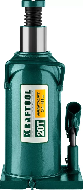 Домкрат гидравлический бутылочный "Kraft-Lift", сварной, 20т, 244-478мм, KRAFTOOL 43462-20 43462-20_z01 купить в Нягани