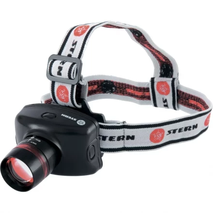 Фонарь наголовный Zoom 3W LED CRE Q5 160 Лм 100 м 3 режима 100% - 50% - стробоскоп 3хААА Stern 90567 купить в Нягани
