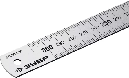 ЗУБР Про-30, длина 0.30 м, усиленная нержавеющая линейка, Профессионал (34280-030) купить в Нягани