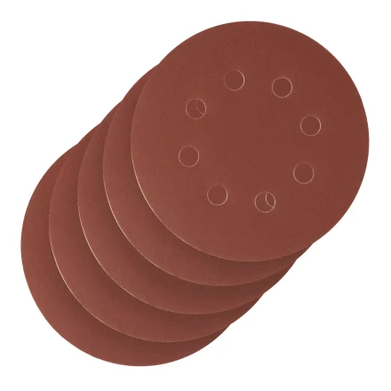 Круг абразивный на ворсовой подложке под &quot;липучку&quot;, перфорированный, P 320, 125 мм, 5 шт Сибртех 738137 купить в Нягани