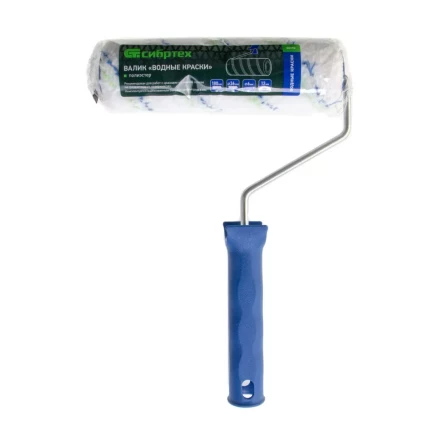 Валик &quot;Водные краски&quot;, 180 мм, ворс 12 мм, D - 36 мм, D ручки - 6 мм, полиэстер Сибртех 80192 купить в Нягани