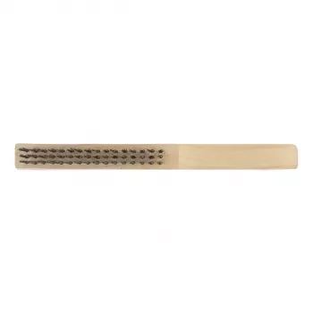 Щетка зачистная 3-х рядная закаленная прямая проволока с деревянной ручкой СИБРТЕХ 74803 купить в Нягани