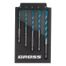 Набор сверл универсальных Gross 706017, Multipurpose PRO, 6-гр. хвостовик, 4-10мм, 5шт купить в Нягани