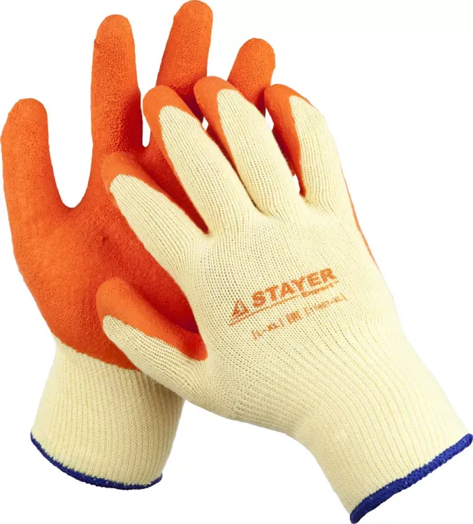 Перчатки STAYER "EXPERT"  рабочие с рельефным латексным покрытием, 10 класс, L-XL 11407-XL купить в Нягани