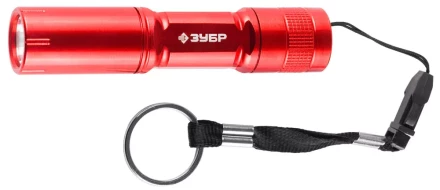 Фонарь ЗУБР &quot;МАСТЕР&quot; ручной, алюминиевый корпус, 1 сверхъяркий светодиод, 1АА, красный 56220-R купить в Нягани