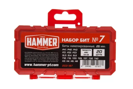 Набор бит HAMMER 25мм (203-187) купить в Нягани