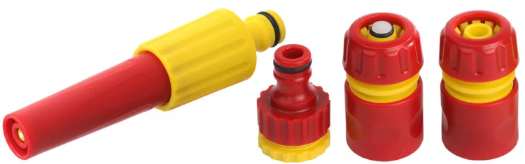 Набор GRINDA "CLASSIC Quick-Connection System" поливочный пластиковый: наконечник регулир,2 соединителя, адаптер внешний 8-427286_z01 купить в Нягани