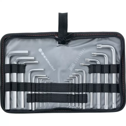 Набор ключей имбусовых HEX-TORX 18 шт: HEX 1,5–10 мм T10-T50 CrV короткие сатин. MTX 123149 купить в Нягани