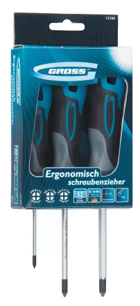 Набор отвёрток PH3 шт S2 трехкомпонентная рукоятка GROSS 12166 купить в Нягани