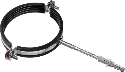 ЗУБР 4, цинк, 1 шт, трубный хомут с сантехнической шпилькой и дюбелем (37866-107-116) купить в Нягани