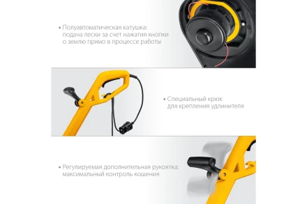 STEHER 400 Вт, ш/с 25 см, сетевой триммер (TEL-25-410) купить в Нягани