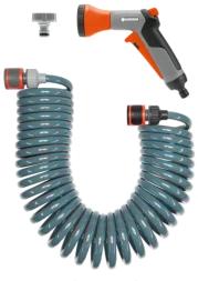 Шланг спиральный 10 м для террас с фитингами и наконечником  "Домашнее садоводство" GARDENA
