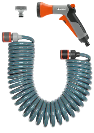 Шланг спиральный 10 м для террас с фитингами и наконечником  &quot;Домашнее садоводство&quot; GARDENA купить в Нягани