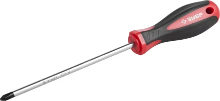 Отвертка ЗУБР &quot;МАСТЕР&quot;, Cr-v, эргономичная двухкомпонентная рукоятка, PH2x150мм 25062-2-150_z03 купить в Нягани