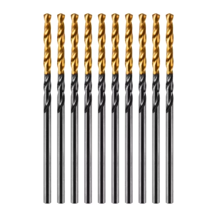 Сверло по металлу, 2 мм, HSS-Tin, Golden Tip, 10 шт. Denzel 717203 купить в Нягани