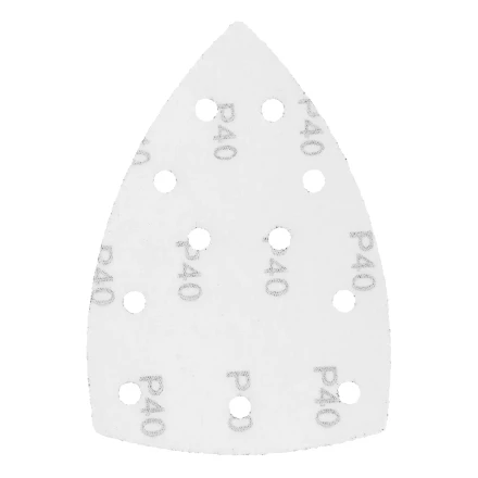 Треугольник абразивный на ворc. подложке под &quot;липучку&quot;, перф., P 40, 150х150х100 мм, 5 шт. Denzel 738577 купить в Нягани