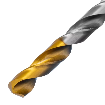 Сверло спиральное по металлу Denzel, 8,5 х 165 мм, Р6М5, Golden Tip, удлиненное, 718261 купить в Нягани