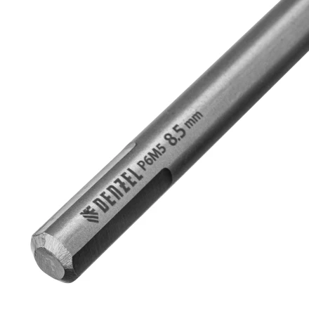 Сверло спиральное по металлу Denzel, 8,5 х 165 мм, Р6М5, Golden Tip, удлиненное, 718261 купить в Нягани