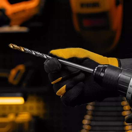 Сверло спиральное по металлу Denzel, 8,5 х 165 мм, Р6М5, Golden Tip, удлиненное, 718261 купить в Нягани