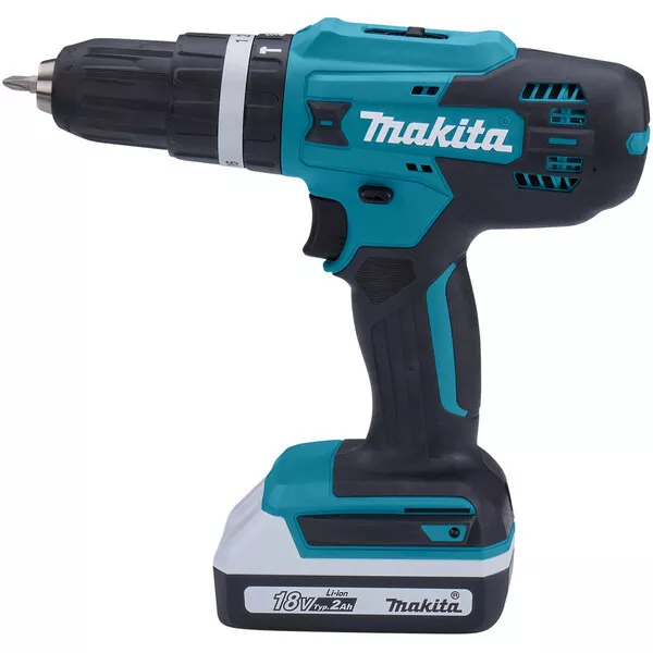 Аккумуляторная ударная 18В дрель-шуруповерт Makita HP488D002 (2*АКБ 1.5Ач тип G, ЗУ) купить в Нягани