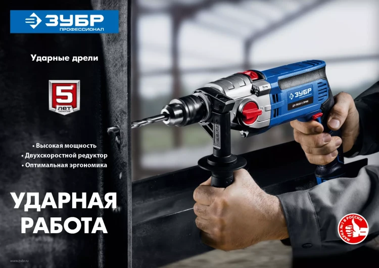 Дрель ударная двухскоростная ДУ-П850-2 ЭРМ серия ПРОФЕССИОНАЛ купить в Нягани