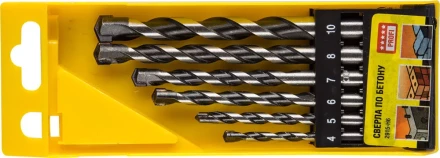 Набор STAYER &quot;PROFESSIONAL&quot;: Свёрла по бетону, ударные 4, 5, 6, 6, 8, 10мм, 6шт 2915-H6 купить в Нягани