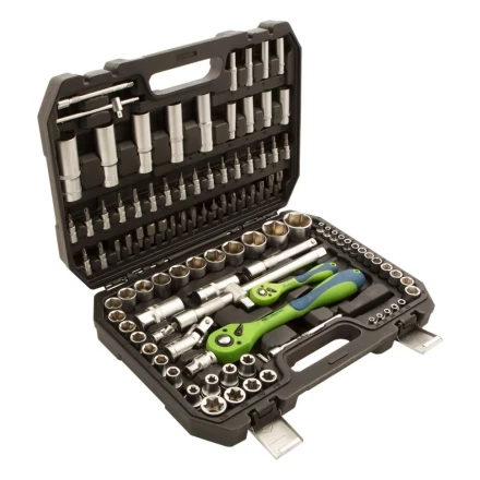 Набор инструментов 108 предметов, CrV, 1/2&quot;, 1/4&quot; Сибртех 13511 купить в Нягани