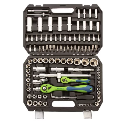 Набор инструментов 108 предметов, CrV, 1/2&quot;, 1/4&quot; Сибртех 13511 купить в Нягани