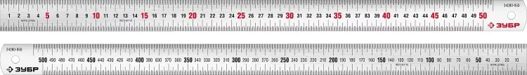 ЗУБР Про-50, длина 0.50 м, усиленная нержавеющая линейка, Профессионал (34280-050) купить в Нягани