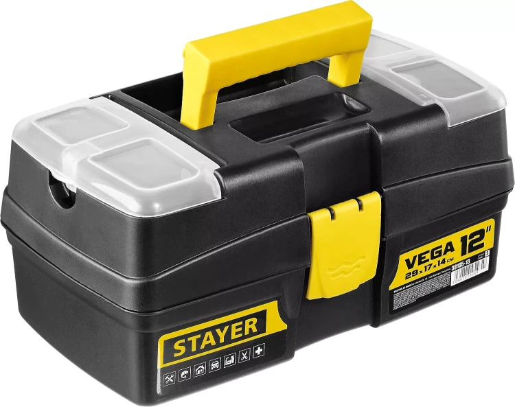 Ящик для инструмента "VEGA-12" пластиковый, STAYER 38105-13_z03 купить в Нягани