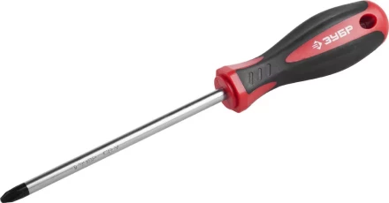 Отвертка ЗУБР &quot;МАСТЕР&quot;, Cr-v, эргономичная двухкомпонентная рукоятка, PH3x150мм 25062-3-150_z03 купить в Нягани