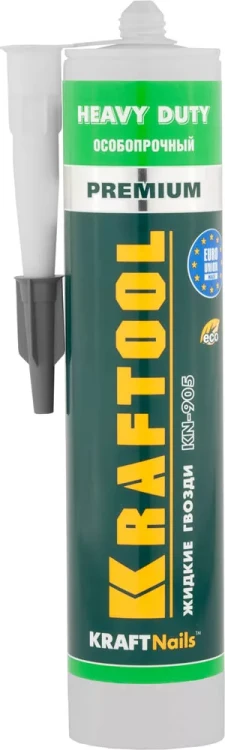 Клей монтажный KRAFTOOL KraftNails Premium KN-905, особопрочный, многоцелевой, без растворителей, 310мл 41348_z01 купить в Нягани