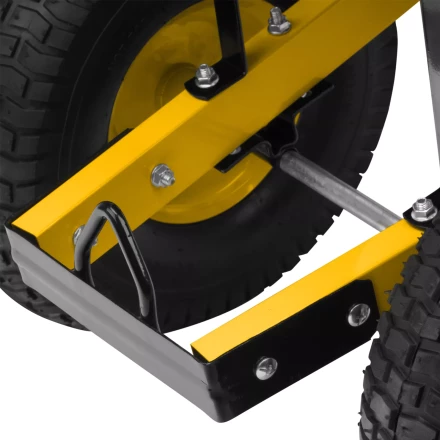 Тачка строительная усиленная объем 140 л 250 кг двухколесная колесо 15х6.00-6 Denzel 69000 купить в Нягани