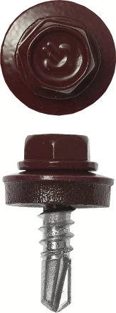 Саморезы ЗУБР &quot;ПРОФЕССИОНАЛ&quot; окраш., RAL 3005 темно-красн., для крепл. кров. матер. к металл. констр., 5.5x25мм, 420шт 4-300315-55-025-3005 купить в Нягани