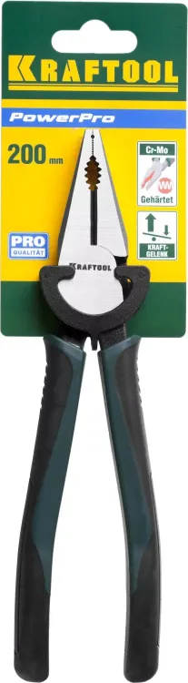 Плоскогубцы KRAFTOOL "PowerPro" комбинированные, CrMo-сталь, покрытие оксидированное с полировкой, 200мм 22001-1-20_z01 купить в Нягани