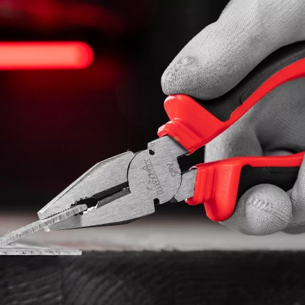 Плоскогубцы комбинированные Matrix, 180 мм, хром-ванадий, двухкомпонентные рукоятки, 17091 купить в Нягани