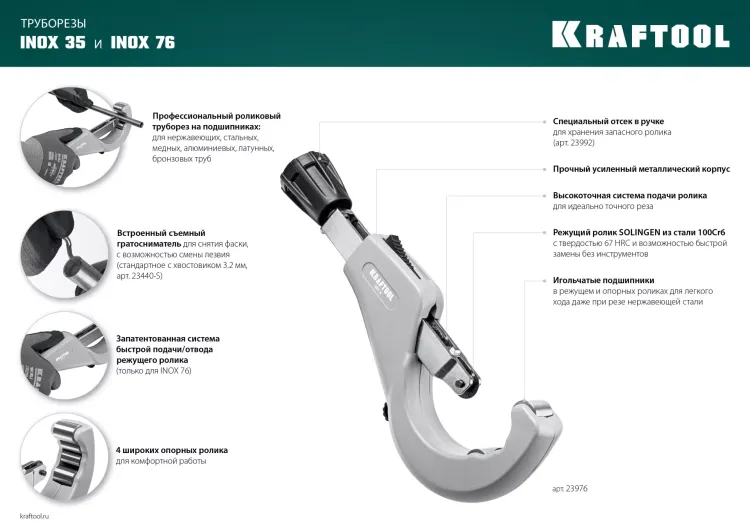 Труборезы KRAFTOOL для труб из нержавеющей стали 23935 купить в Нягани
