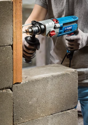 Дрель ударная двухскоростная + кейс ДУ-П850-2 ЭРМК серия ПРОФЕССИОНАЛ купить в Нягани