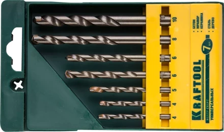 Набор KRAFTOOL &quot;EXPERT&quot; Сверла универсальные (бетон,мрамор,сталь,стекло,керамика,дерево), цилиндр. хвост., в боксе, 7шт 29172-H7 купить в Нягани