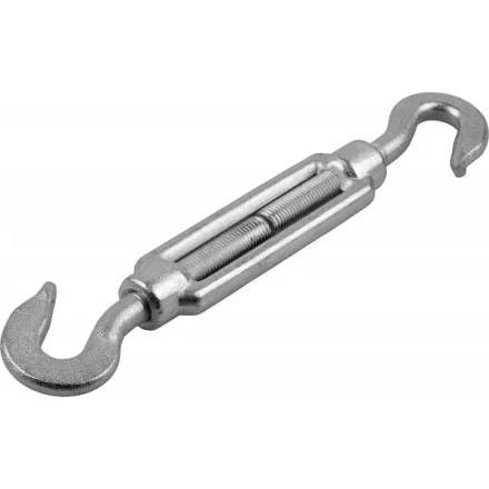 Талреп DIN 1480, крюк-крюк, М10, 1 шт, кованая натяжная муфта, оцинкованный, ЗУБР Профессионал 304366-10 купить в Нягани