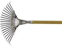 Грабли веерные 18 зубьев с черенком оцинкованные круглый зуб СИБРТЕХ Россия 61781